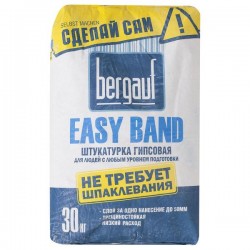 Штукатурка Бергауф Easy Band 30 кг не требует шпаклевания