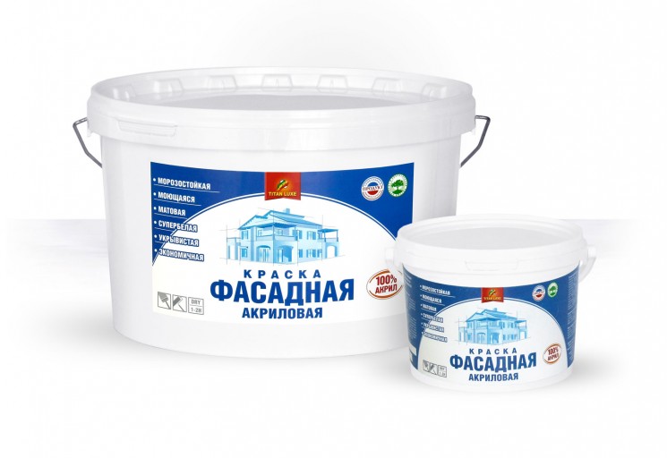 Краска ТИТАН ЛЮКС "Фасадная" 14кг