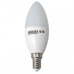Лампа Gauss LED свеча 6W E14 2700К 33116T