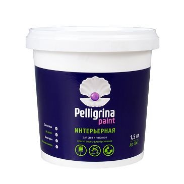 Краска акрил. фасадная белоснежная PELLIGRINA PAINT 1,5кг