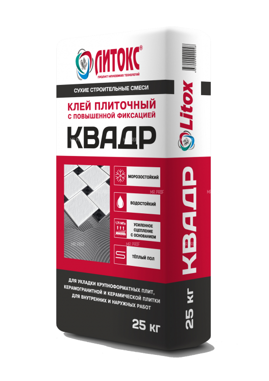 Плиточный клей Литокс КВАДР (25кг)