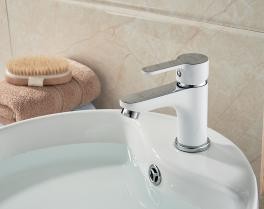 L1003 W Смеситель для умывальника, шаровый белый