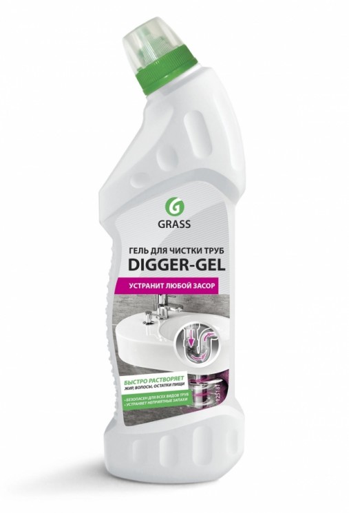 Чистящее ср-во GRASS Digger Gel  д/канализ/труб  1л с носиком 125438