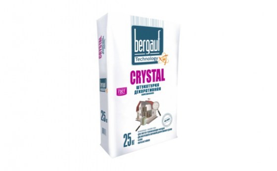 Штукатурка Бергауф Crystal  декоративная камешковая 25кг*1 зерно 2,5-3мм