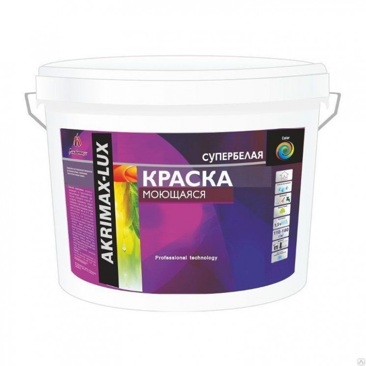 Краска Akrimax моющаяся 3кг*1