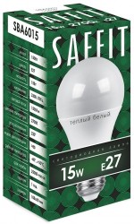 Лампа светодиодная Saffit SBA6015 A60 15W 2700K E27