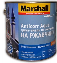 Грунт-эмаль по металлу на водной основе ВС Marshall Anticorr Aqua, 2л