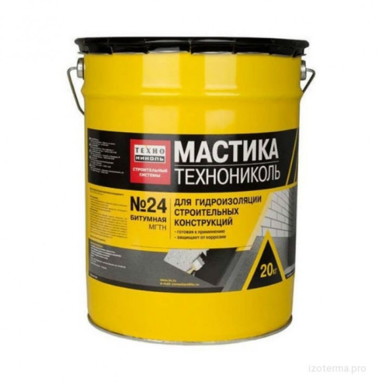 Мастика Технониколь гидроизоляционная №24 (МГТН), ведро 20кг*1 (36 шт)