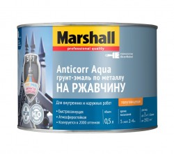 Грунт-эмаль по металлу на водной основе ВW Marshall Anticorr Aqua, 0,5л