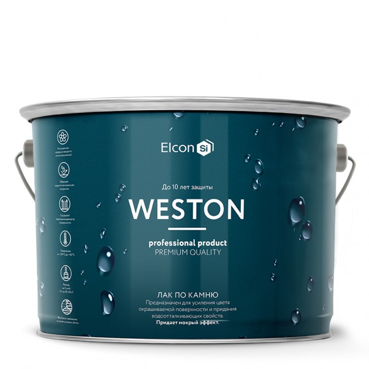Лак с мокрым эффектом Элкон Weston для камня 2л