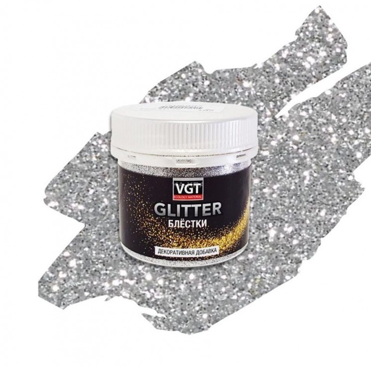 Блестки серебро 0,05 кг PET GLITTER/12
