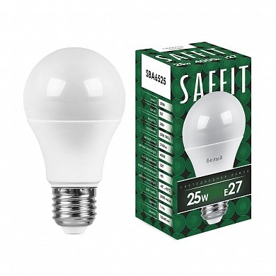 Лампа светодиодная Saffit SBA6525 A65 25W 4000K E27