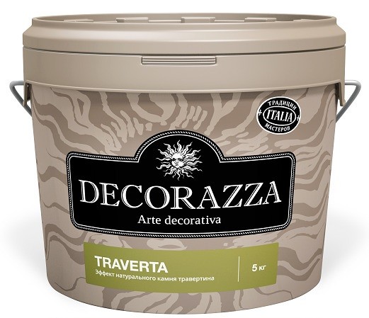 Decorazza Traverta покрытие с эффектом натур. камня травертина 7кг