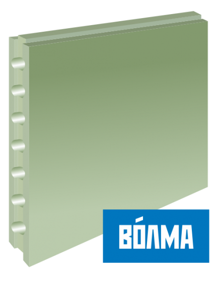 Плита гипсовая пазогребневая влагостойкая полнотелая 667*500*80 (1п=30 шт./10 м2)