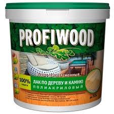 Лак по дереву и камню полиакрил. Profiwood глянец 0,9кг