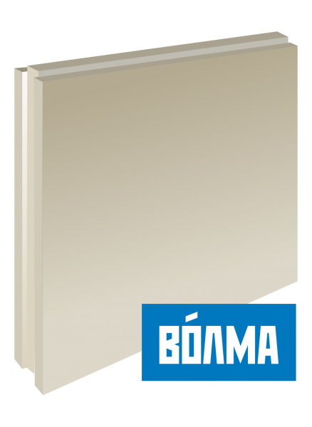 Плита гипсовая Волма пазогребневая полнотелая  667*500*80 (1п=30шт./10 м2)