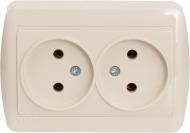 LEZARD DEMET 711-0300-128 Розетка двойная Б/З крем