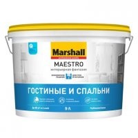 Краска интерьерная фантазия для стен и потолков глубокоматовая Marshall Maestro, 4,5л