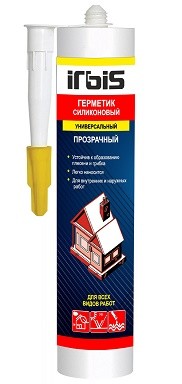 Герметик ИРБИС силикон универ. прозрачный 260мл.