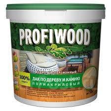 Лак по дереву и камню полиакрил. Profiwood глянец 2.2кг