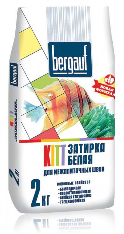 Затирка Бергауф Kitt светло-зеленая 2кг*10 (320 шт.)