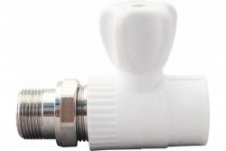 Вентиль для рад. прямой PPR 20*1/2 белый