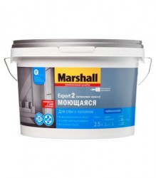 Краска для стен и потолков база глубокоматовая  ВС Marshall Export-2, 2,5л