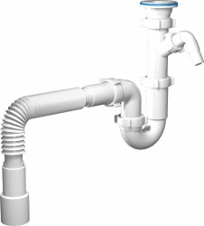 Сифон Ани 1 1/2*40 D1015  прям с отв стир машс отв 40*40/50