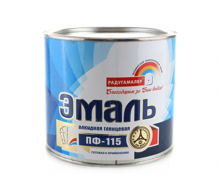Эмаль ПФ-115 У/Л шоколадная 1,8кг Радуга (6)