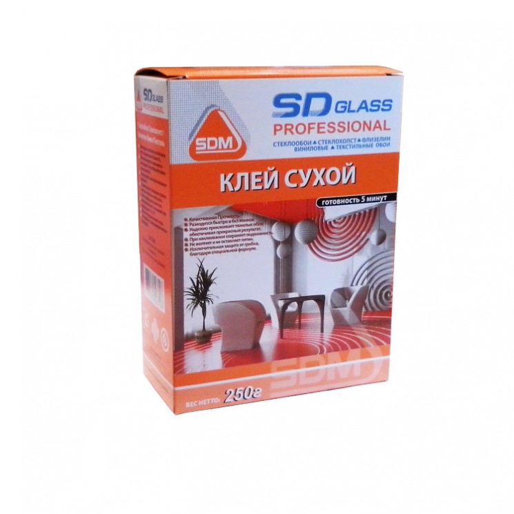Клей SD-Glass Professional для стеклохолста, стеклообоев, флизелина,  200 гр.