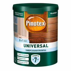 Пинотекс Универсал скандинавский серый (0,9л) 2в1 универсал. пропитка для древесины
