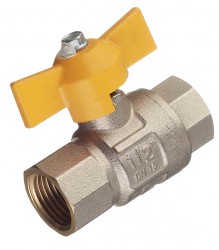 Кран бабочка шаровой для газа в/в 1/2