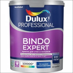 Краска  для стен и потолков глубокоматовая база  BW Dulux Bindo Expert, 4,5л