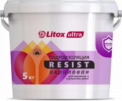 Гидроизоляция на акриловой основе Литокс ULTRA RESIST 5кг