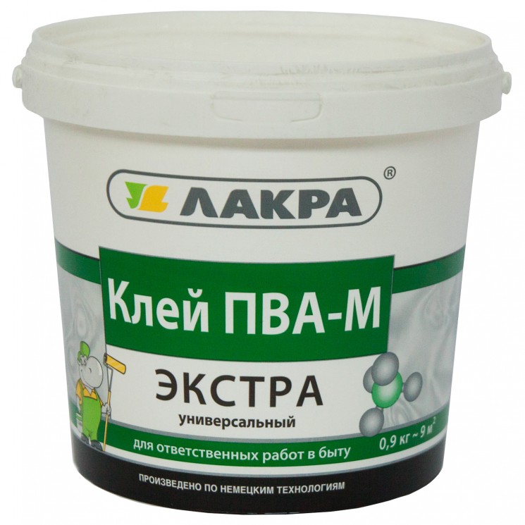 Клей ПВА-М Лакра универ. Экстра 0,9л