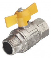 Кран бабочка шаровой для газа в/н 3/4