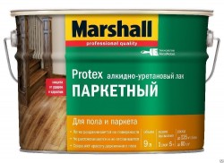 Лак паркетный полуматовый Marshall Protex, 9л