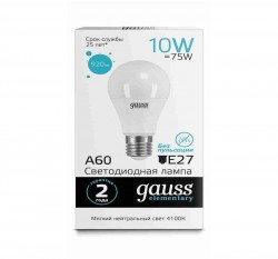 Лампа Gauss LED А60 10W E27 4100К 23220