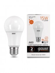 Лампа Gauss LED А60 15W E27 2700К 23215