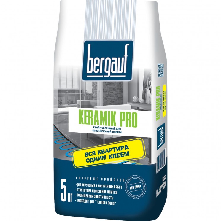 Клей Бергауф Keramik Pro усиленный для керамич. плитки 5кг*1