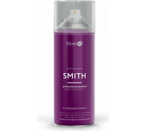 Кузнечная краска аэрозольная Элкон Smith белая 520мл