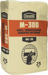 Цементно-песчаная смесь Суффикс ФС-35 М-300 универсальная  25 кг. (60шт./П)