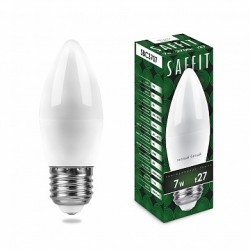 Лампа светодиодная Saffit SBC3707 7W 2700K E27 C37 свеча