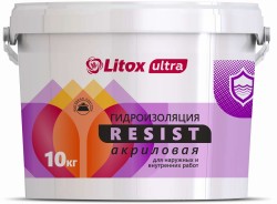 Гидроизоляция на акриловой основе Литокс ULTRA RESIST 10кг