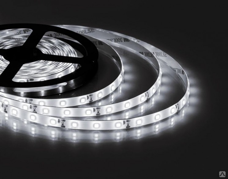 Лента светодиодн. FERON LS604 60SMD/m 4.8 W/m 12V 5 м белый IP65
