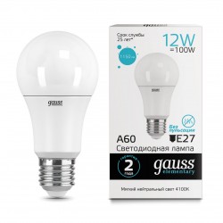 Лампа Gauss LED 12W E27 4100К 23222