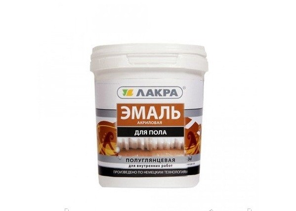 Эмаль акрил. д/пола  Лакра красно-кор. 0,9кг