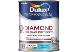 Краска для стен и потолков повыш. прочности матовая Dulux Trade Diamond база BW 1л