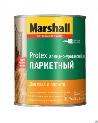 Лак паркетный полуматовый Marshall Protex, 0,75л