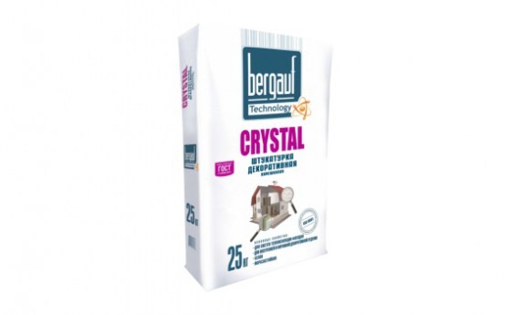 Штукатурка Бергауф Crystal  декоративная камешковая 25кг*1 зерно 2,5-3мм ***